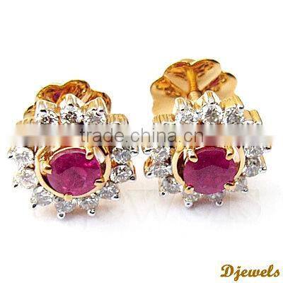 Diamond Gold Earrings, Stylish Diamond Earrings, Diamond Jewelry
