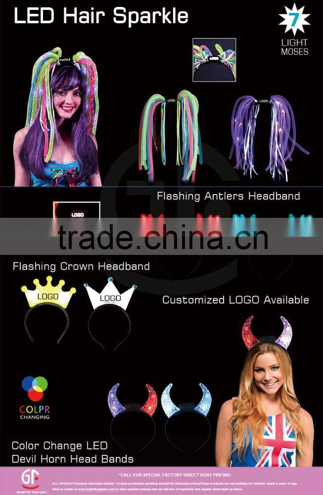 Wedding Favor Strict Quality Control With Cheap Price Led Flashing Hair Braid