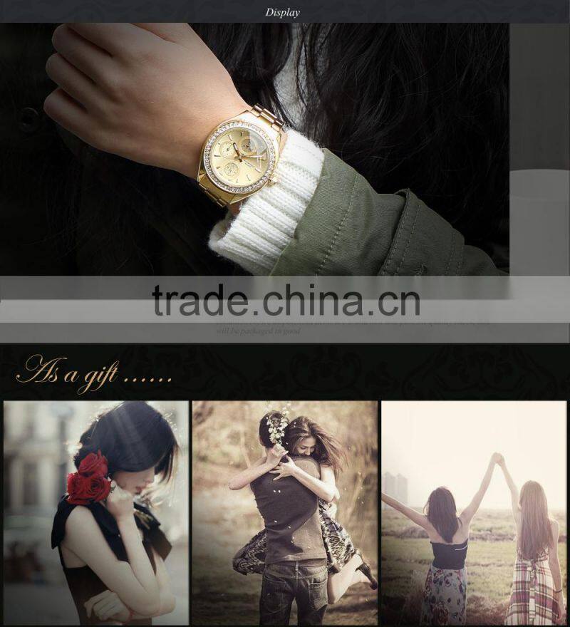 Women Japan Quartz Movement Ladies Fancy Crystal Watches