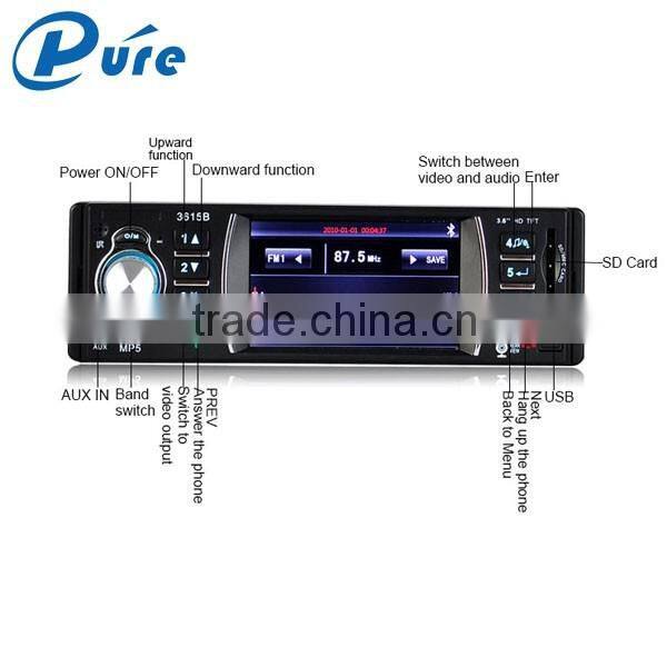 Pioneer MP5 Player Car Player 3.6 Inch HD MP5 Player Digital Display Car Reversing Bluetooth Player