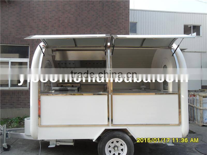Yieson custom french fries kiosk fast food cart/bbq grill food trailer for sale