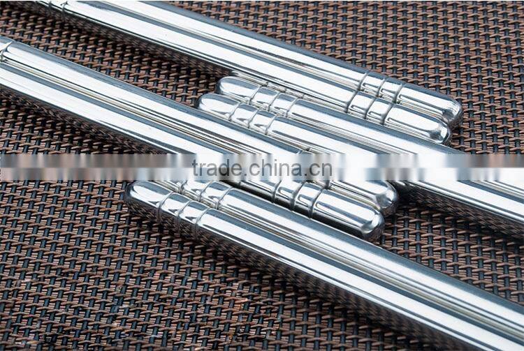 South Korean high-grade stainless steel chopsticks Korean square antiskid chopsticks tableware.High quality household chopsticks