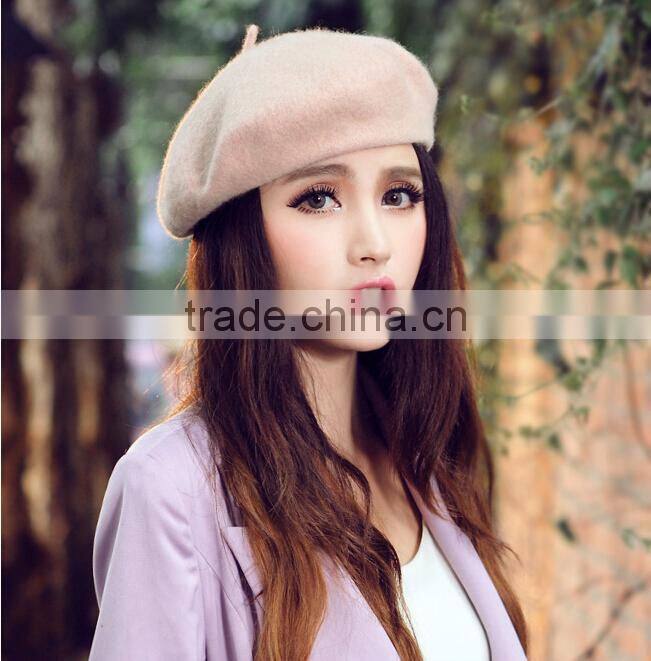 New Womens Winter Fashion Warm Soft Wool French Berets Tam Beanie Slouch Hat