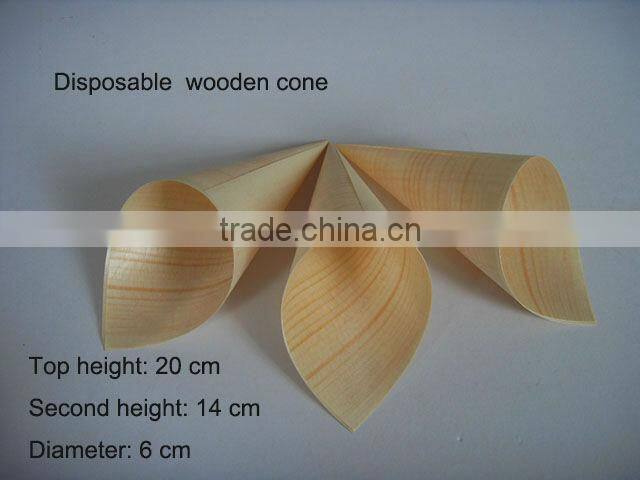disposable wooden cone