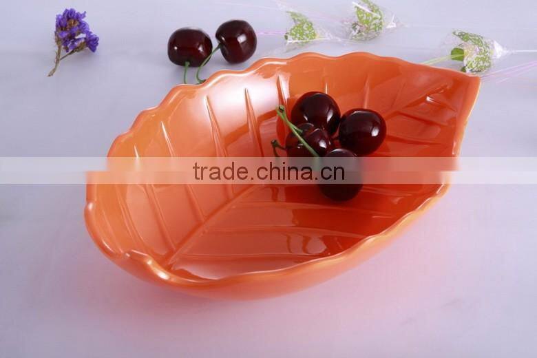 leaf shape melamine plate bowl tableware dinnerware set, melamine western dinnerware sets