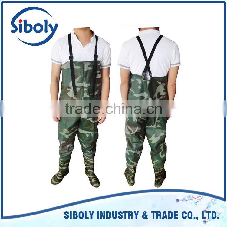 widely used for construction of water conservancy facilities OEM plastic waterproof chest high waders