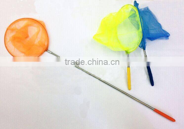 Factory supply extendable plastic mesh netting, Colorful plastic netting, Colorful handle fishing net