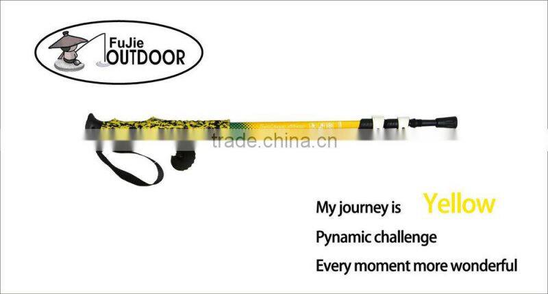 2015 High Quality OEM Trekking Carbon Fiber Walking Cane With Camo Handle