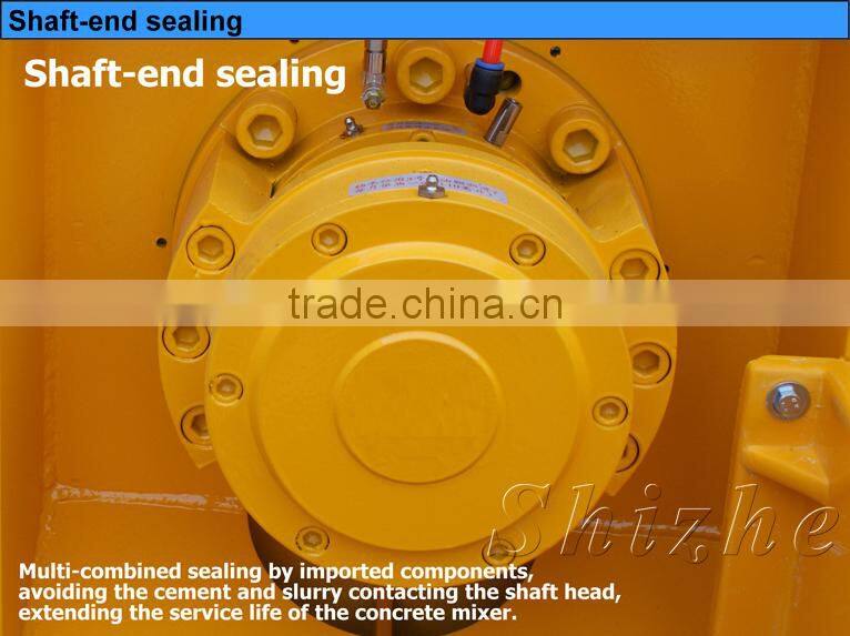Hydraulic discharging double-shaft 1500 concrete mixer lift