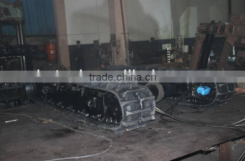 Steel rubber track undercarriage / Crawler undercarriage spare part / rubber steel track chassis from 0.5Ton to 120Ton