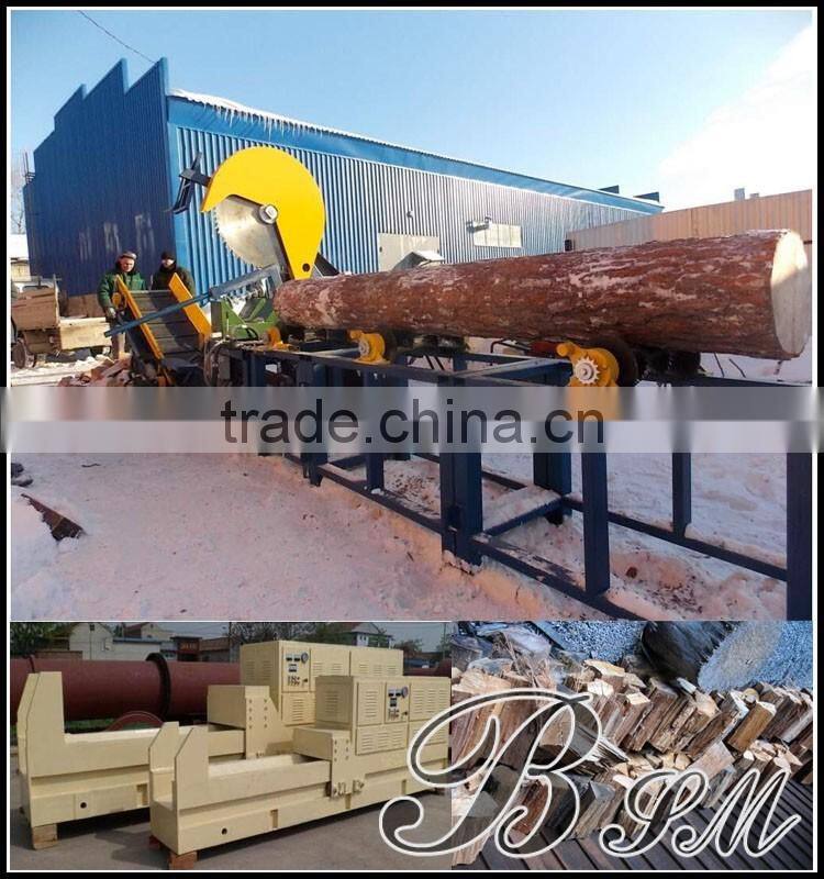 industrial screw log splitter with cross knives can cut the log into four parts