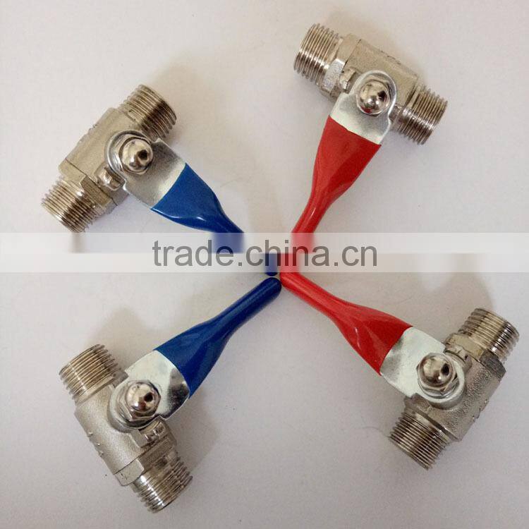 1/4" 3/8" 1/2" 3/4" red handle female brass ball valve