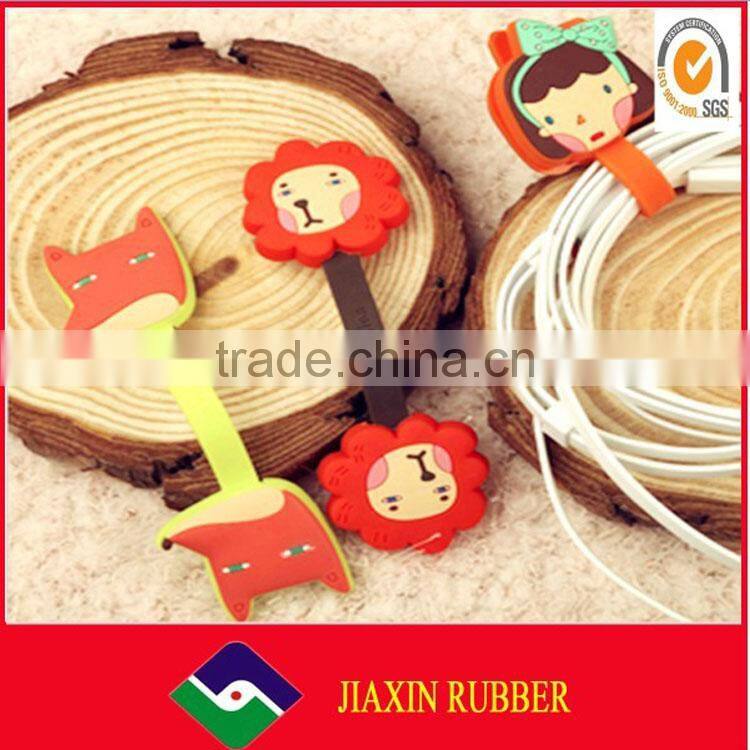 2014 Fashion Gift 3D Soft retractable cable tidy for earphone