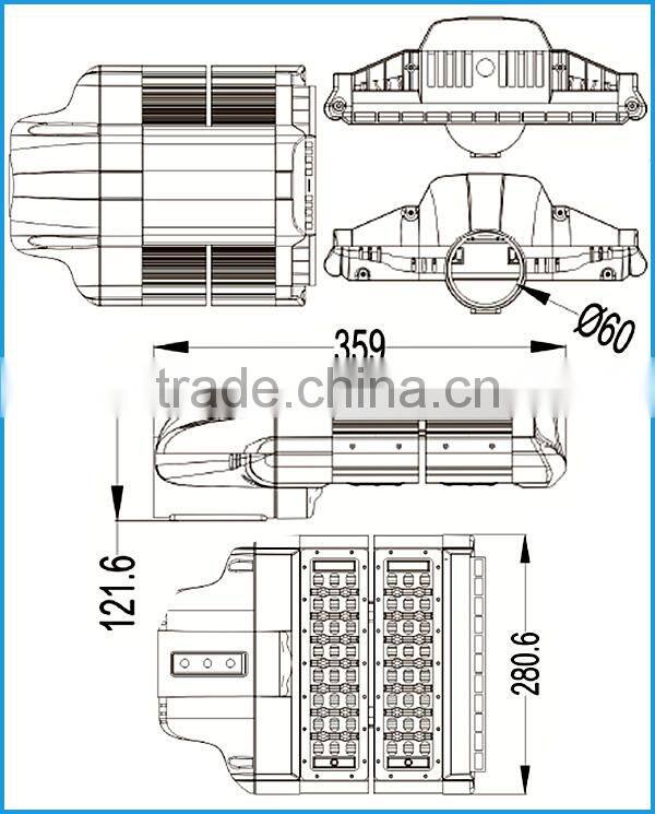 VLT new products module design aluminum 60w supplier led street light for roadway