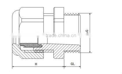 Height Jg- Pg m20 Cable Gland/ Nylon Cable Gland / Hawke Cable Gland