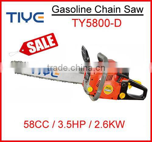 Cheap Petrol Chain Saw 2 Cycle Wood Cutting Machine With 20" / 22" Guide Bar