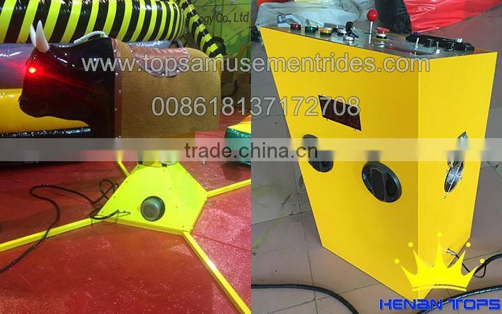 2017 New Look inflatble mechanical rodeo bull mat/machine rodeo bull mat/mechnical bull ride for sale