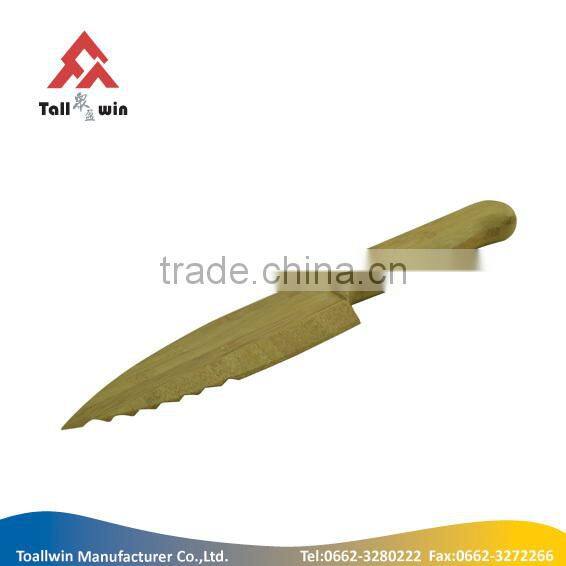 high quality bamboo bread knife with bread board set