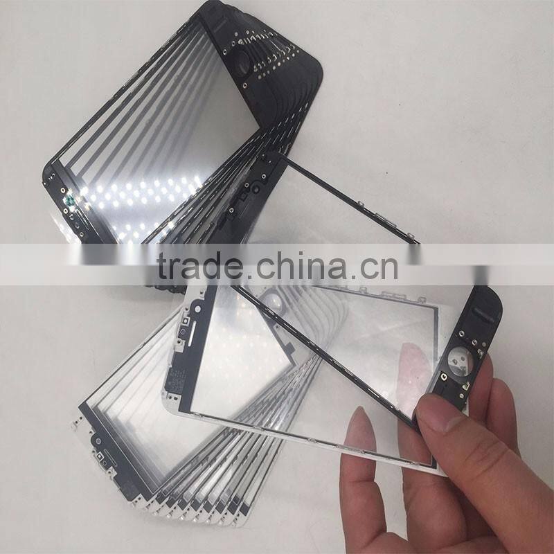 Close to ori green film glass + 250U OCA + Ear Mesh + Cold Glue Pressed Frame For iPhone 6 6+ 6s 6s+ With Good Price