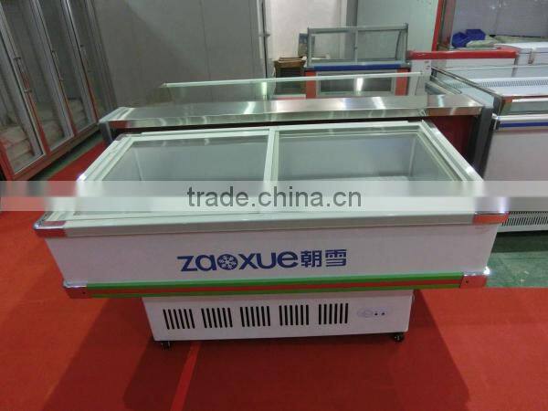 High quality top open class door freeaer338L Supermarket Glass Door Freezer(ZQR-338)