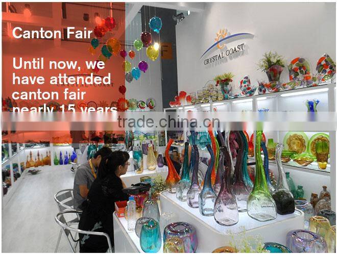 machine made high quality cheap popularity clear Crystal glass fish vase/glass flower vase