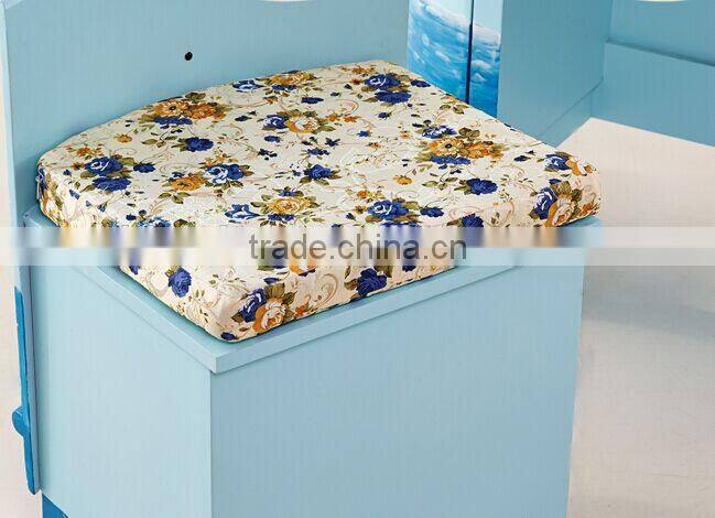 Mediterranean Style Dresser, Sailing Boat Handpainting Dressing Table and Chair, Wooden Multifunctional Dresser (BF01-X1155)