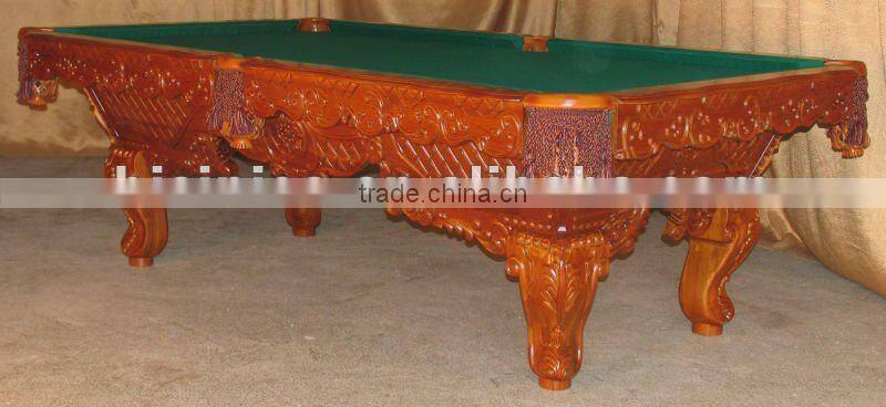 Antique classical wooen hand carving pool table,MOQ:1PCS(B68004)