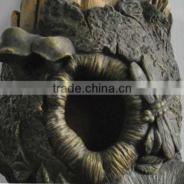 Resin Bark Circle Bird Feeder Antique Bird House