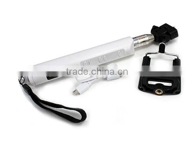 2014 Factory supply self timer bluetooth selfie stick monopod with zoom for iphone and Andriod