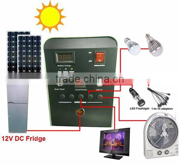 12V100AH Portable Solar Power Box for DC Refrigerator Freezer Plug and Play