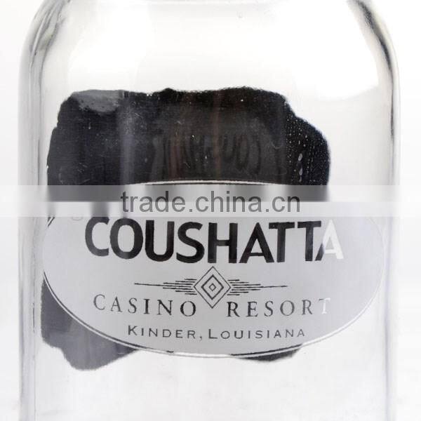 13oz hermetic glass shaker storage maosn jar with blackboard