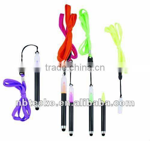 I pad ball pen with lanyard / touch screen ball pen