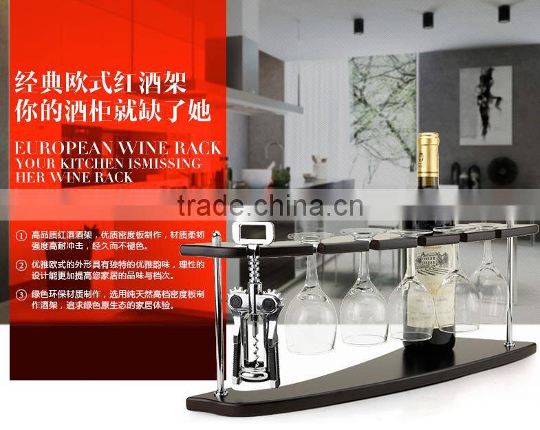 eco friendly natural wood wine bottle rack, wooden wine rack Creativity space saving wood wine stand with low price