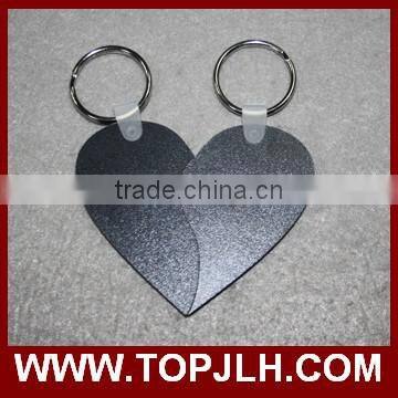 Fashion sublimation MDF keychain with heart shaped,blank DIY keyring