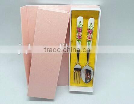 porcelain handle flatware set stainless steel cutlery set