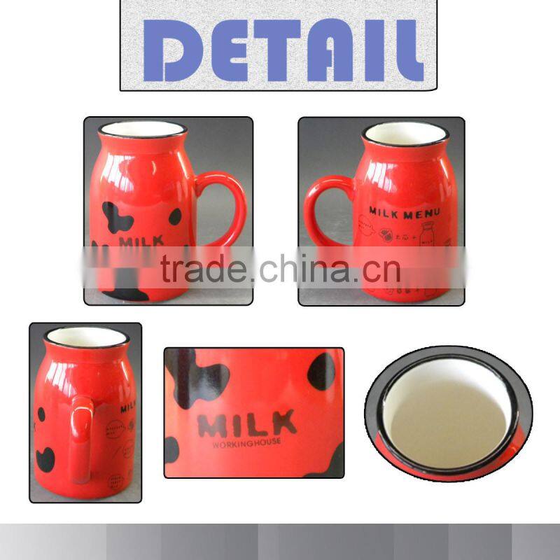 Milk Mug,Creative bottle,ceramic shape cup