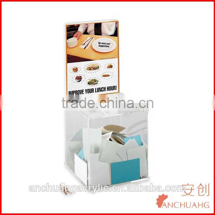 Large Acrylic Mail Box Collection/Donation Boxes with Key