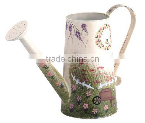 Vintage High Quality Metal Flower Water Pot/ Zinc Flower Planter/ Matt Flower Water Can