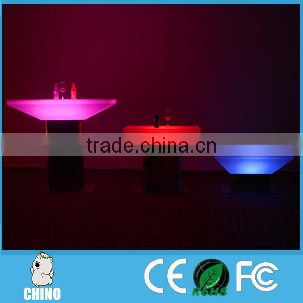 LED Restaurant Table With Chair Dining Table LED Coffee Table CT-8856