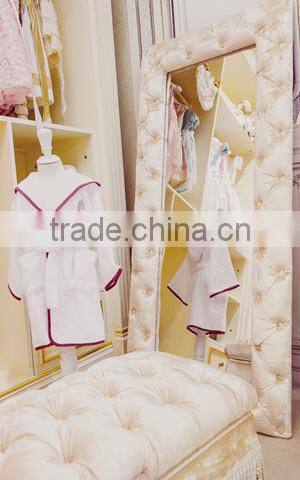 BISINI ivory color wooden upholstered dressing bench for bedroom - BF07-70322B