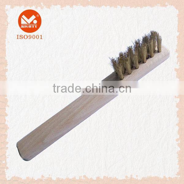Wooden handle Brass Wire Brush