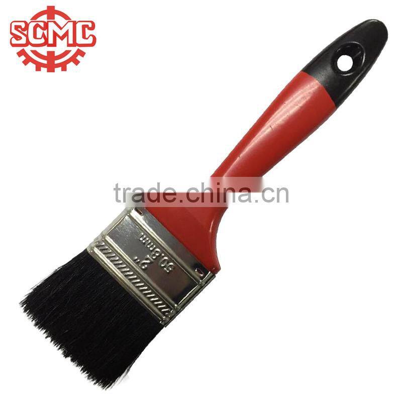 plastic handle stainless steel ferrule black bristle paint brush