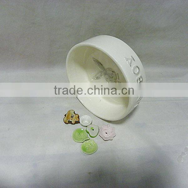 Wide Ceramic Dog Bowl