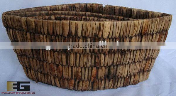brown water hyacinth round flower plant pot/baskets