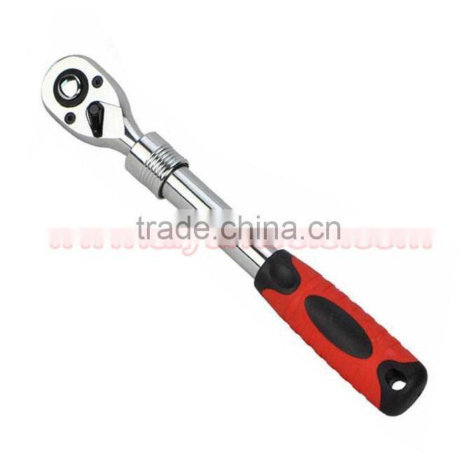1/2" 3/8" 1/4" Telescopic handle Ratchet Wrench(Socket Set) Quick Release wrench 72t Cr-v
