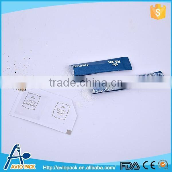 Disposable mini table paper pepper salt sugar sachet for airplane made in China
