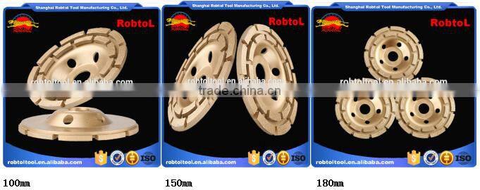 100mm double row diamond grinding wheel 4" abrasive polishing disc concrete granite marble double cup wheel