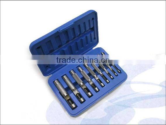 9PC Carbon Steel Hole Hollow Punch Tool Set For Metal Sheet
