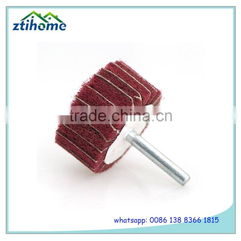 Aluminium Oxide Abrasive Flap Wheel on Shaft with Non-woven For Stainless Steel