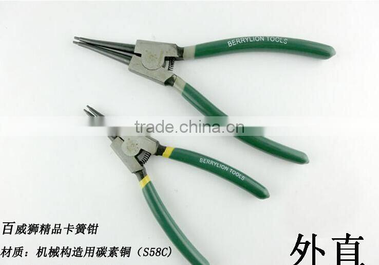 BERRYLION dipped handle 6'' circlip plier, blister packing internal straight plier
